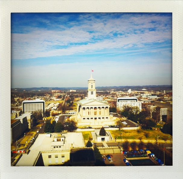 Tennessee State Capitol with Occupy Nashville